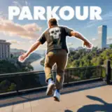 Going Up Jump Parkour Rooftop