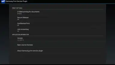 Captura de tela de Samsung Print Service Plugin 3