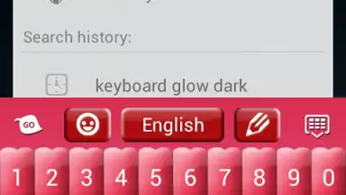 Captura de tela de Pink Keyboard Hearts Glow 4