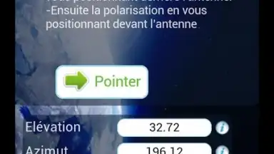 Captura de tela de Eutelsat satellite finder 2