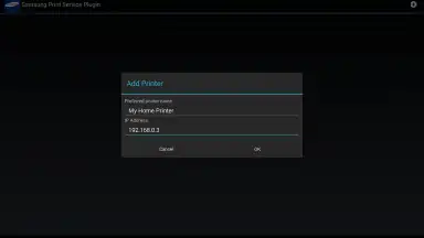 Captura de tela de Samsung Print Service Plugin 2
