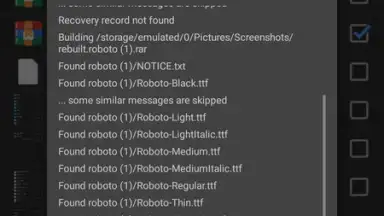 Captura de tela de RAR 8