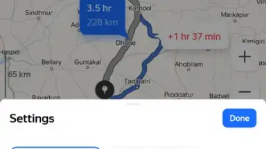 Captura de tela de Yandex Navigator 3