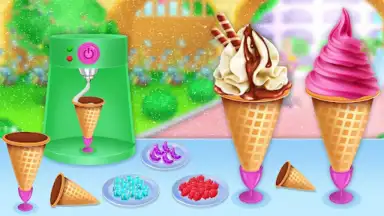 Captura de tela de Ice Cream Shop Cone Maker Game 4
