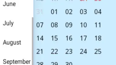 Captura de tela de Simple Calendar 1