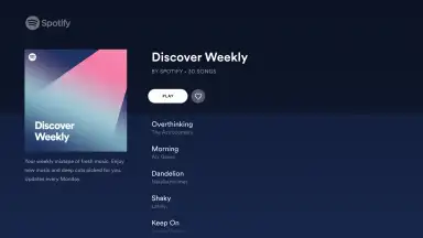 Captura de tela de Spotify for Android TV 4