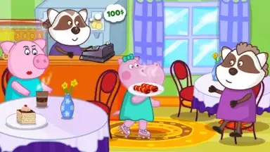 Captura de tela de Kids Cafe with Hippo 3