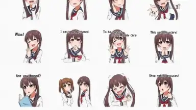 Captura de tela de Otaku Nadu Sticker Pack 4
