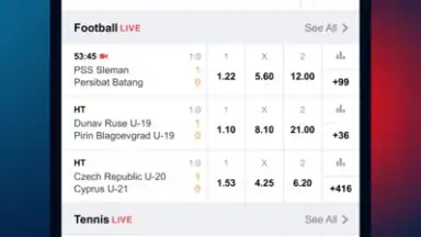 Captura de tela de Marathonbet 5
