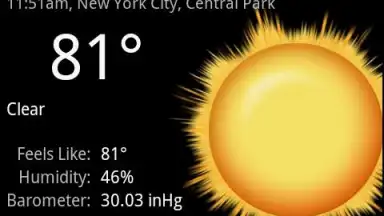 Captura de tela de Palmary Weather 2