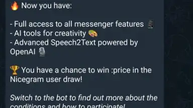 Captura de tela de Nicegram: Web3 for Telegram X 8