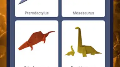 Captura de tela de Origami dinosaurs paper shapes 10