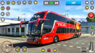 Captura de tela de Bus Driving: Real City Bus 1