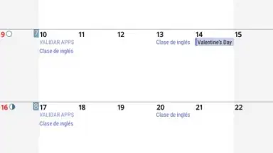 Captura de tela de aCalendar 10