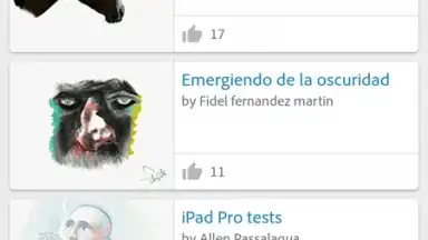 Captura de tela de Adobe Photoshop Sketch 2