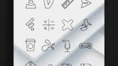 Captura de tela de Lines Dark - Icon Pack 12