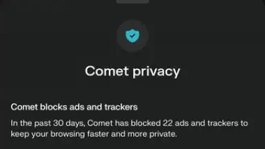Captura de tela de Comet Browser 8
