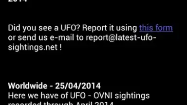Captura de tela de Latest UFO Sightings 5