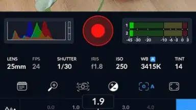 Captura de tela de Blackmagic Camera 7