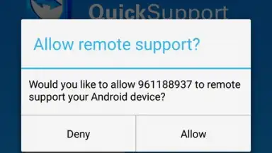 Captura de tela de TeamViewer QuickSupport 4