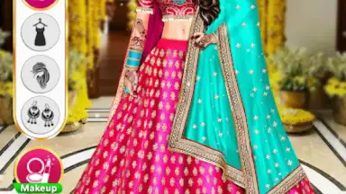 Captura de tela de Indian Wedding Dress up games 12