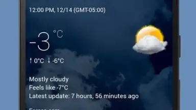 Captura de tela de Transparent Clock Weather Cisco 8
