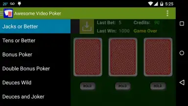 Captura de tela de Awesome Video Poker! 4