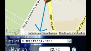Captura de tela de Eutelsat satellite finder 4