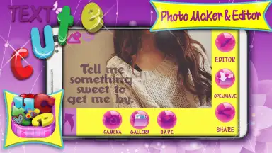 Captura de tela de Cute Text Photo Maker and Editor 4