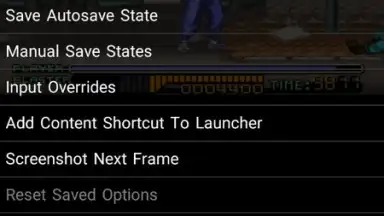 Captura de tela de Snes9x EX+ 18