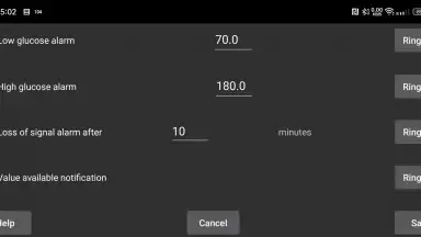 Captura de tela de Juggluco 12