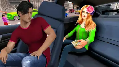 Captura de tela de Taxi Games Driving Car Game 3D 3