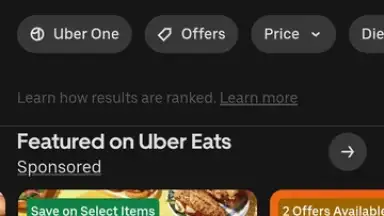 Captura de tela de Uber Eats 5