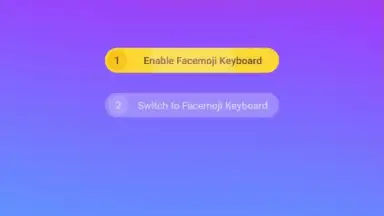 Captura de tela de Facemoji Keyboard 1