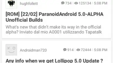 Captura de tela de xda Forums 1