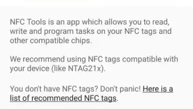 Captura de tela de NFC Tools 5