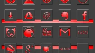 Captura de tela de Free Red Glow Icons 1