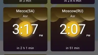 Captura de tela de 1Muslim: Prayer times, Azan 2