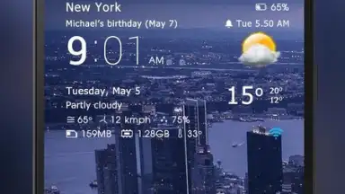 Captura de tela de Transparent Clock Weather Cisco 9
