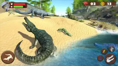 Captura de tela de Wild Crocodile Family Sim Game 2