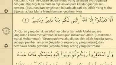 Captura de tela de Quran Bahasa Melayu 2