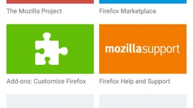 Captura de tela de Firefox Beta 1