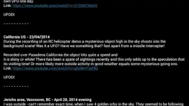 Captura de tela de Latest UFO Sightings 3