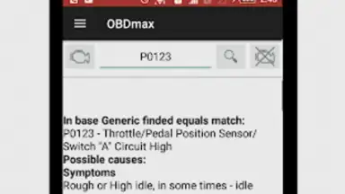 Captura de tela de OBDmax 7