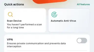Captura de tela de Kaspersky Antivirus & VPN 1