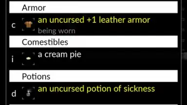 Captura de tela de NetHack 8