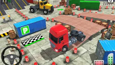 Captura de tela de Real Euro Truck Parking Games 7
