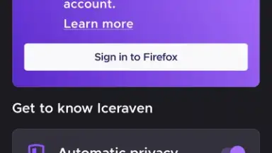 Captura de tela de Iceraven Browser 1