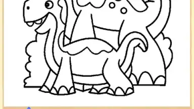 Captura de tela de Dino Coloring Game 3