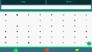 Captura de tela de ASCII Text Symbols 8
